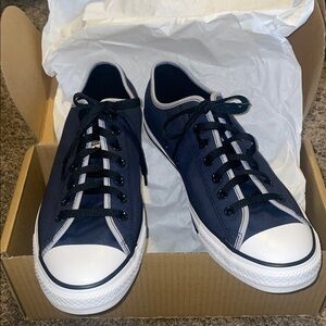 Converse low top Men's Navy Canvas Sneakers custom NEW never worn